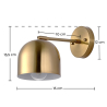 Buy Wall lamp with adjustable shade, gold brass - Bill Gold 60026 home delivery