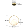 Buy Hanging light, metal and glass - Gele Gold 60027 in the United Kingdom