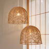 Buy Hanging Lamp Boho Bali Design Natural Rattan - Tuan Light natural wood 60030 in the United Kingdom