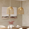 Buy Hanging Lamp Boho Bali Design Natural Rattan - Tuan Light natural wood 60030 - in the UK