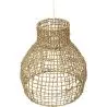 Buy Hanging Lamp Boho Bali Design Natural Rattan - Chi Natural wood 60031 in the United Kingdom