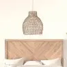 Buy Hanging Lamp Boho Bali Design Natural Rattan - Chi Natural wood 60031 - in the UK