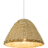 Buy Hanging Lamp Boho Bali Design Natural Rattan - Ter Natural wood 60032 - prices