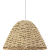 Buy Hanging Lamp Boho Bali Design Natural Rattan - Ter Natural wood 60032 - in the UK