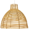Buy Hanging Lamp Boho Bali Design Natural Rattan - Din Natural wood 60033 - in the UK