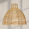 Buy Hanging Lamp Boho Bali Design Natural Rattan - Din Natural wood 60033 - prices