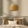 Buy Hanging Lamp Boho Bali Design Natural Rattan - Vin Natural wood 60034 at MyFaktory