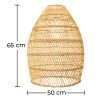 Buy Hanging Lamp Boho Bali Design Natural Rattan - Tuyen Natural wood 60036 in the United Kingdom