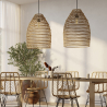 Buy Hanging Lamp Boho Bali Design Natural Rattan - Tuyen Natural wood 60036 - in the UK