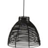 Buy Hanging Lamp Boho Bali Design Natural Rattan - Tui Black 60037 - in the UK