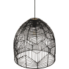 Buy Hanging Lamp Boho Bali Design Natural Rattan - Huy Black 60040 in the United Kingdom