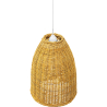 Buy Hanging Lamp Boho Bali Design Natural Rattan - Cam Natural wood 60041 in the United Kingdom