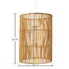 Buy Hanging Lamp Boho Bali Design Natural Rattan - Deing Natural wood 60045 - prices