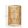 Buy Hanging Lamp Boho Bali Design Natural Rattan - Deing Natural wood 60045 - in the UK