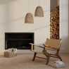 Buy Hanging Lamp Boho Bali Design Natural Rattan - Chiwa Natural wood 60049 - in the UK