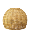 Buy Hanging Lamp Boho Bali Design Natural Rattan - Thu Natural wood 60051 - in the UK