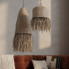 Buy Hanging Lamp Boho Bali Design Natural Raffia - Cai Natural wood 60052 in the United Kingdom