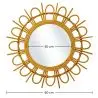 Buy Wall Mirror - Boho Bali Round Design (60 cm) - Uli Natural wood 60053 home delivery
