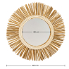 Buy Wall Mirror - Boho Bali Round Design (60 cm) - Tera Natural wood 60055 home delivery