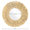 Buy Wall Mirror - Boho Bali Round Design (60 cm) - Qui Natural wood 60056 in the United Kingdom
