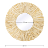 Buy Wall Mirror - Boho Bali Round Design (60 cm) - Gaui Natural wood 60057 in the United Kingdom