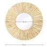 Buy Wall Mirror - Boho Bali Round Design (60 cm) - Gaui Natural wood 60057 in the United Kingdom