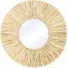 Buy Wall Mirror - Boho Bali Round Design (60 cm) - Gaui Natural wood 60057 - in the UK