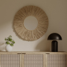Buy Wall Mirror - Boho Bali Round Design (60 cm) - Gaui Natural wood 60057 with a guarantee