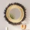 Buy Wall Mirror - Boho Bali Round Design (60 cm) - Melu Natural wood 60059 with a guarantee