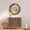 Buy Wall Mirror - Boho Bali Round Design (60 cm) - Melu Natural wood 60059 home delivery