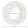 Buy Wall Mirror - Boho Bali Round Design (60 cm) - Chiua White 60060 in the United Kingdom