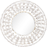 Buy Wall Mirror - Boho Bali Round Design (60 cm) - Chiua White 60060 - in the UK