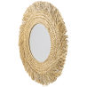 Buy Wall Mirror - Boho Bali Round Design (60 cm) - Paui Natural wood 60061 - prices