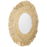 Buy Wall Mirror - Boho Bali Round Design (60 cm) - Paui Natural wood 60061 at MyFaktory