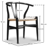 Buy X2 Dining Chair Scandinavian Design Wooden Cord Seat - Wish Black 60062 at MyFaktory