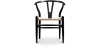 Buy X2 Dining Chair Scandinavian Design Wooden Cord Seat - Wish Black 60062 home delivery