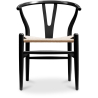 Buy X2 Dining Chair Scandinavian Design Wooden Cord Seat - Wish Black 60062 - in the UK