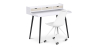 Buy Desk Table Wooden Design Scandinavian Style Amund + Scandinavian Office chair with Wheels Dana White 60064 - in the UK