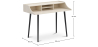 Buy Office Desk Table Wooden Design Scandinavian Style Eldrid + Design Office Chair with Wheels Black 60066 - prices