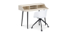 Buy Office Desk Table Wooden Design Scandinavian Style Eldrid + Design Office Chair with Wheels White 60066 - in the UK