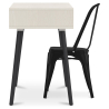 Buy Desk Table Wooden Design Scandinavian Style Viggo + Bistrot Metalix Chair New edition Black 60065 in the United Kingdom