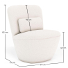 Buy White boucle ​armchair - upholstered - Caroline White 60071 in the United Kingdom