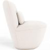 Buy White boucle ​armchair - upholstered - Caroline White 60071 with a guarantee