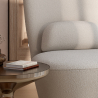 Buy White boucle ​armchair - upholstered - Caroline White 60071 in the United Kingdom
