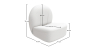 Buy White boucle ​armchair - upholstered - Sabine White 60072 at MyFaktory