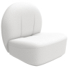 Buy White boucle ​armchair - upholstered - Sabine White 60072 - in the UK