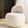 Buy White boucle ​armchair - upholstered - Piera White 60073 - in the UK