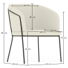Buy Dining chair upholstered in white boucle - Martine White 60075 home delivery