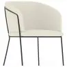 Buy Dining chair upholstered in white boucle - Martine White 60075 - in the UK