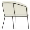 Buy Dining chair upholstered in white boucle - Martine White 60075 - in the UK